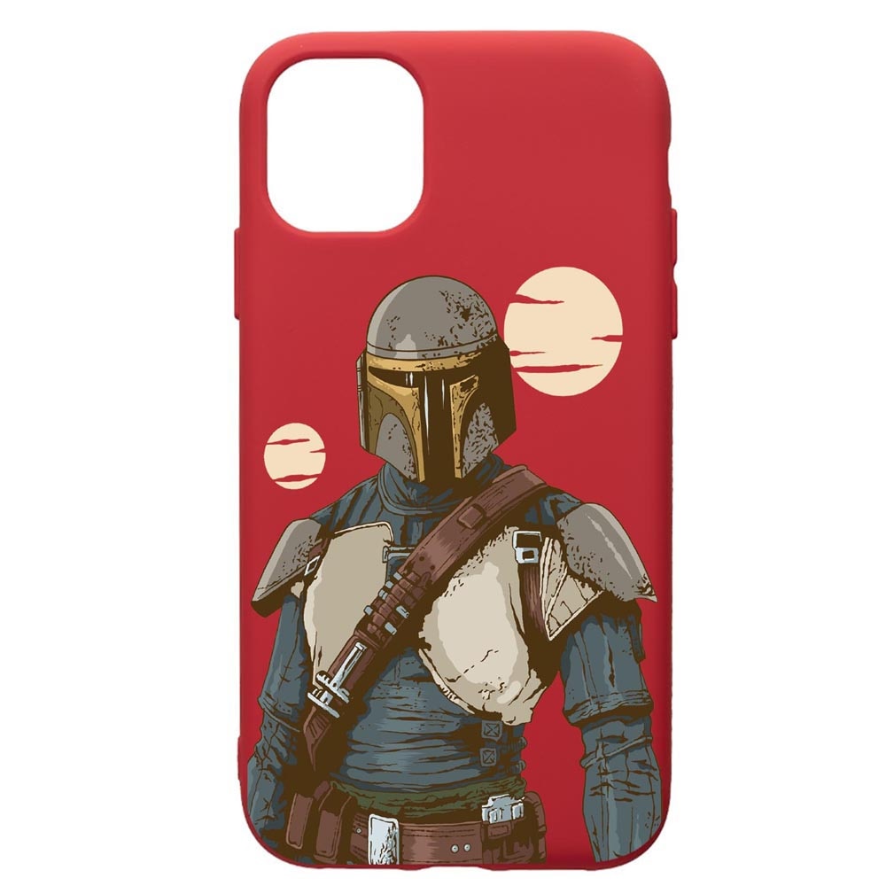 Husa de protectie Samsung Galaxy A51, Star Wars The Mandalorian, silicon, cu interiorul din material textil, protectie camera, Red, PR461
