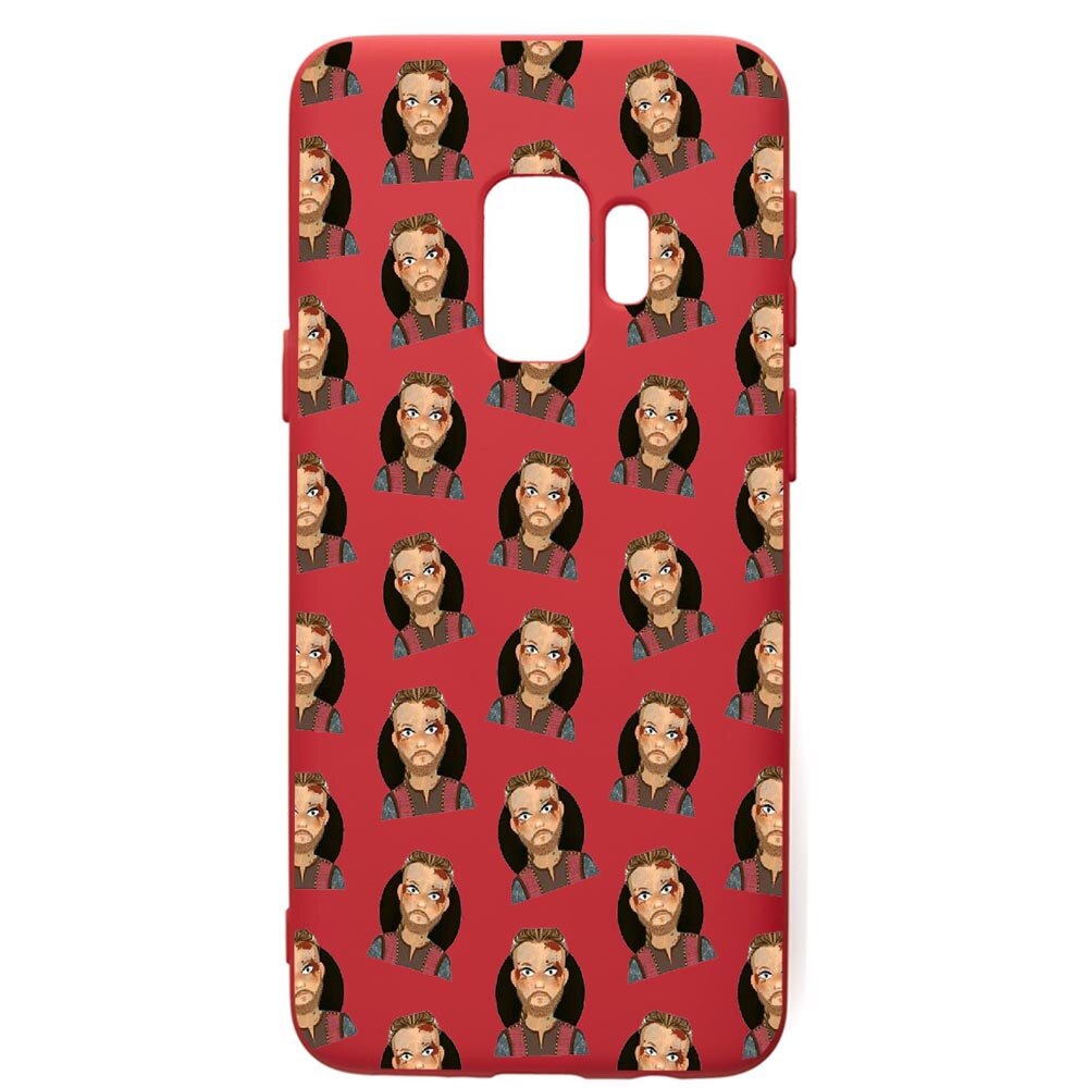 Husa de protectie Samsung Galaxy S9, The Vikings, silicon, cu interiorul din material textil, protectie camera, Red, PR453