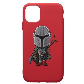 Husa de protectie Samsung Galaxy A51, Star Wars The Mandalorian, silicon, cu interiorul din material textil, protectie camera, Red, PR462 Husa de protectie Samsung Galaxy A51, Star Wars The Mandalorian, silicon, cu interiorul din material textil, protectie camera, Red, PR462