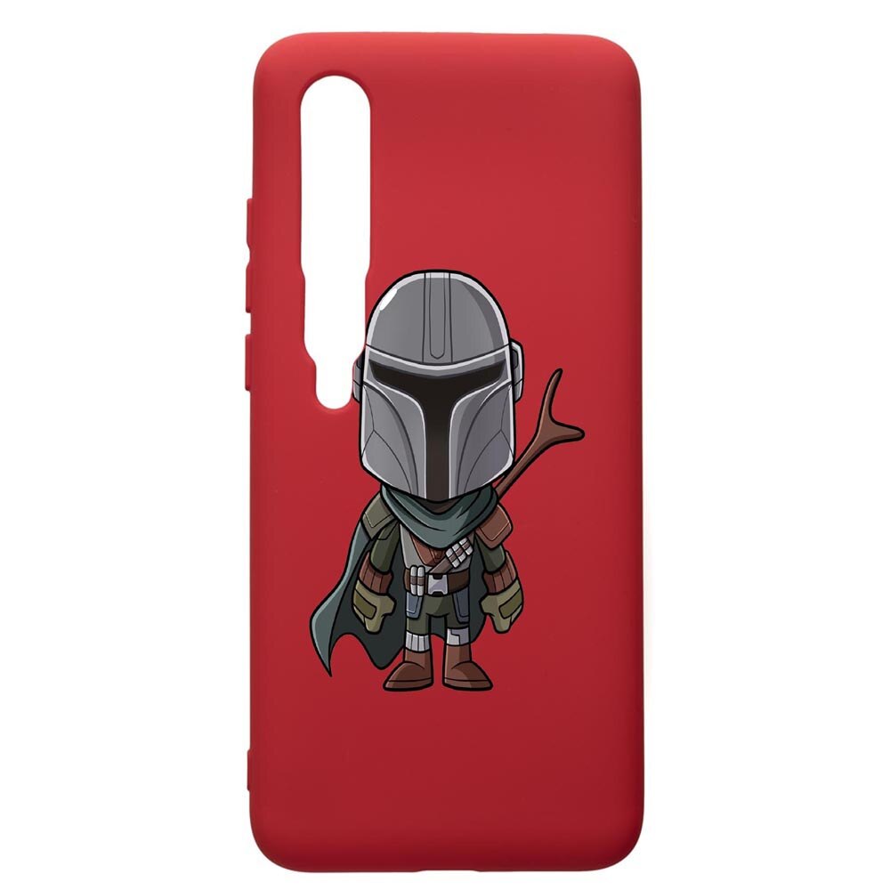 Husa de protectie Xiaomi Mi 10 / Mi 10 Pro, Star Wars The Mandalorian, silicon, cu interiorul din material textil, protectie camera, Red, PR462