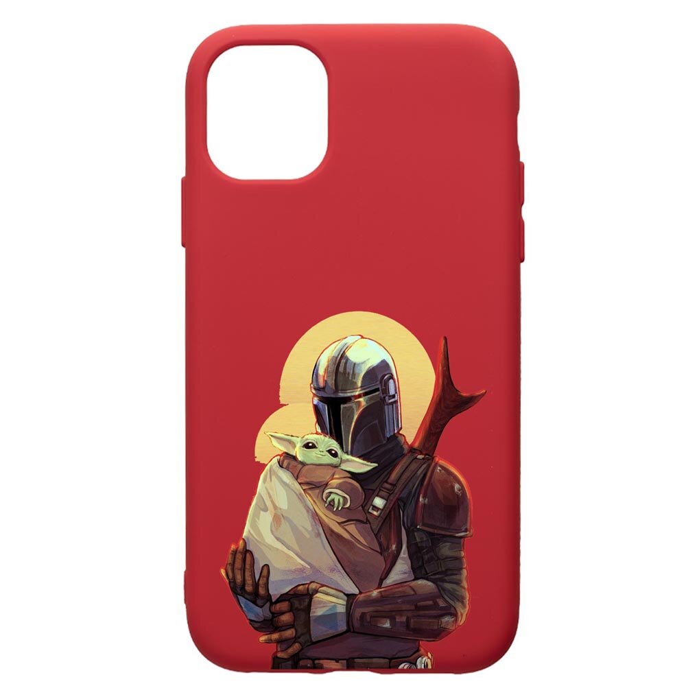 Husa de protectie Samsung Galaxy A51, Star Wars The Mandalorian, silicon, cu interiorul din material textil, protectie camera, Red, PR465
