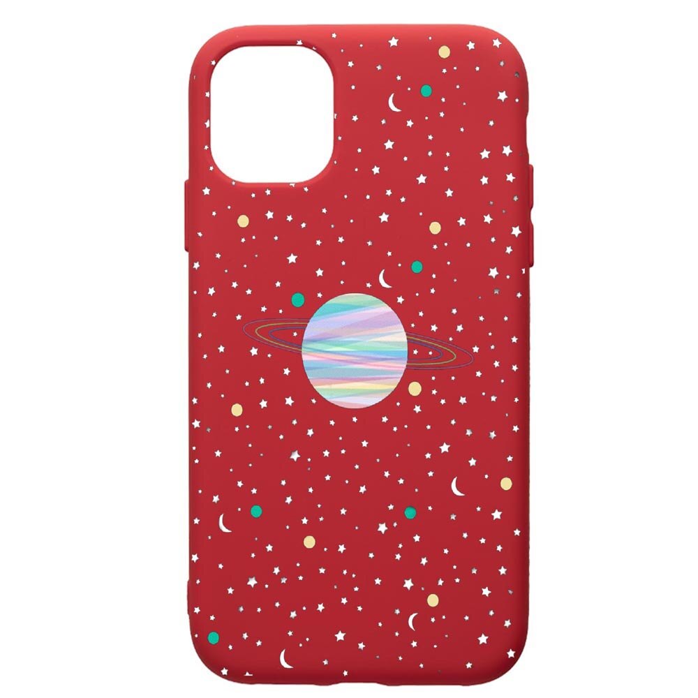 Husa de protectie Samsung Galaxy A51, Universe Planets, silicon, cu interiorul din material textil, protectie camera, Red, PR468