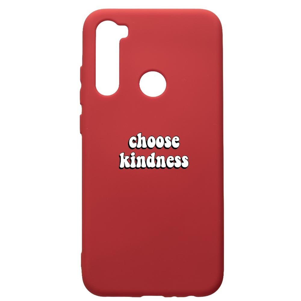 Husa de protectie Xiaomi Redmi Note 8, Kidness, silicon, cu interiorul din material textil, protectie camera, Red, PR478