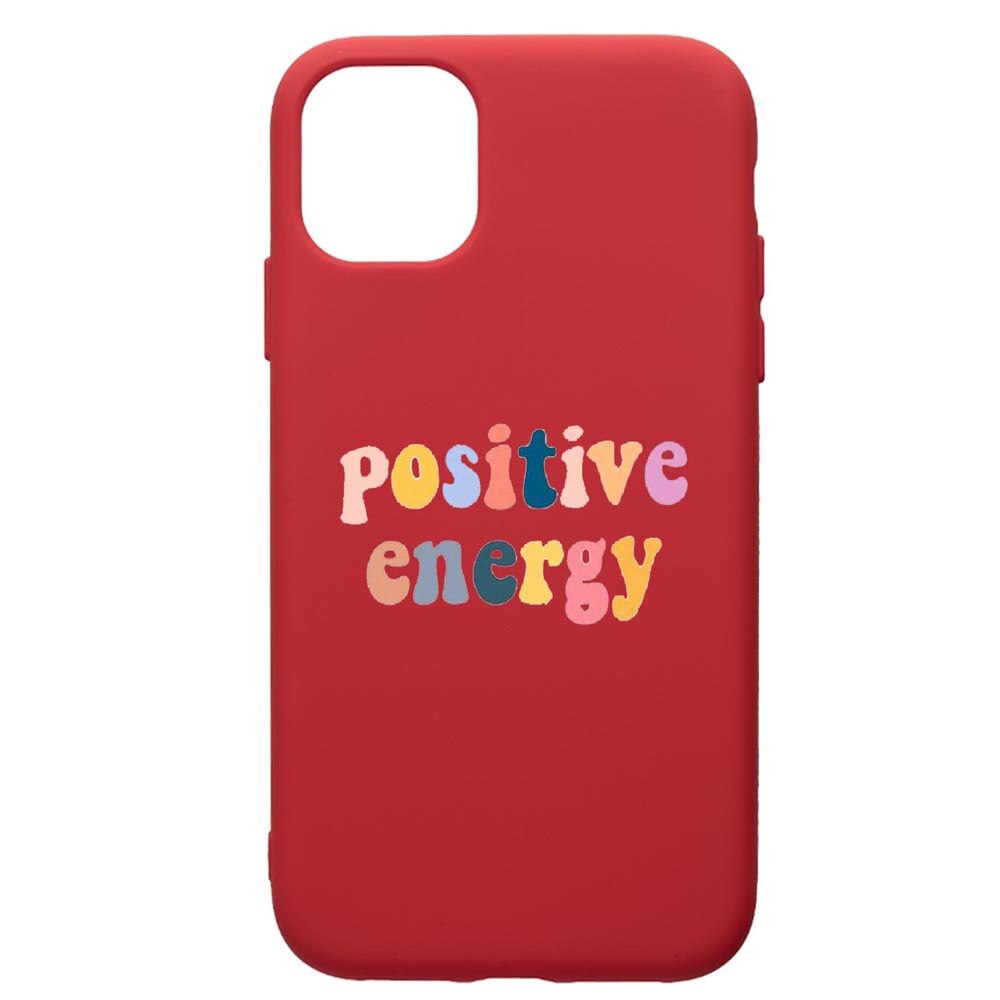 Husa de protectie Samsung Galaxy A51, Positive Energy, silicon, cu interiorul din material textil, protectie camera, Red, PR479