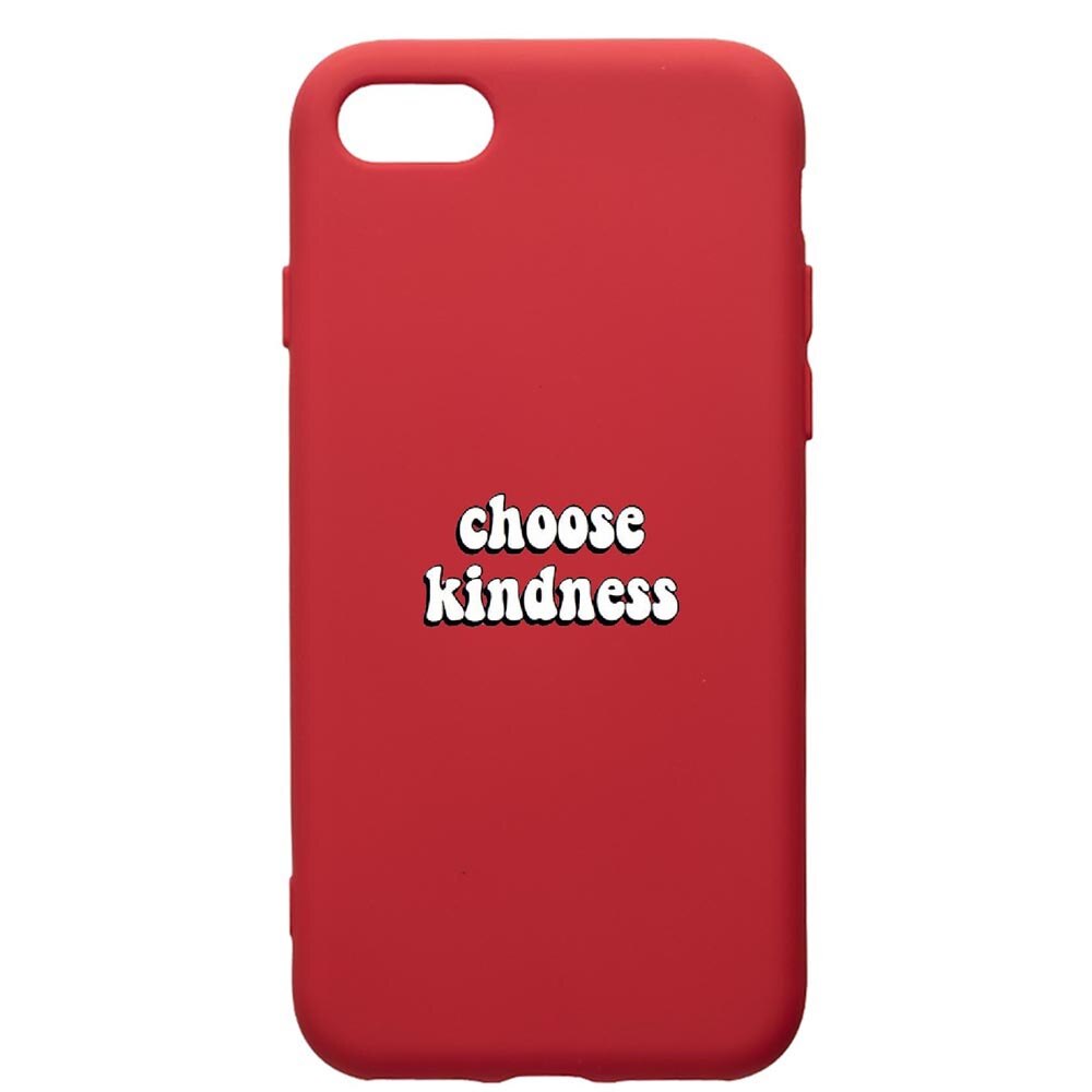 Husa de protectie Apple iPhone 8 Plus / iPhone 7 Plus, Kidness, silicon, cu interiorul din material textil, protectie camera, Red, PR478