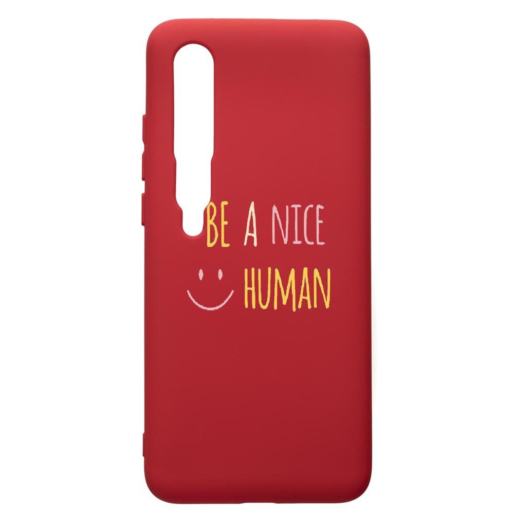 Husa de protectie Xiaomi Mi 10 / Mi 10 Pro, Human, silicon, cu interiorul din material textil, protectie camera, Red, PR480