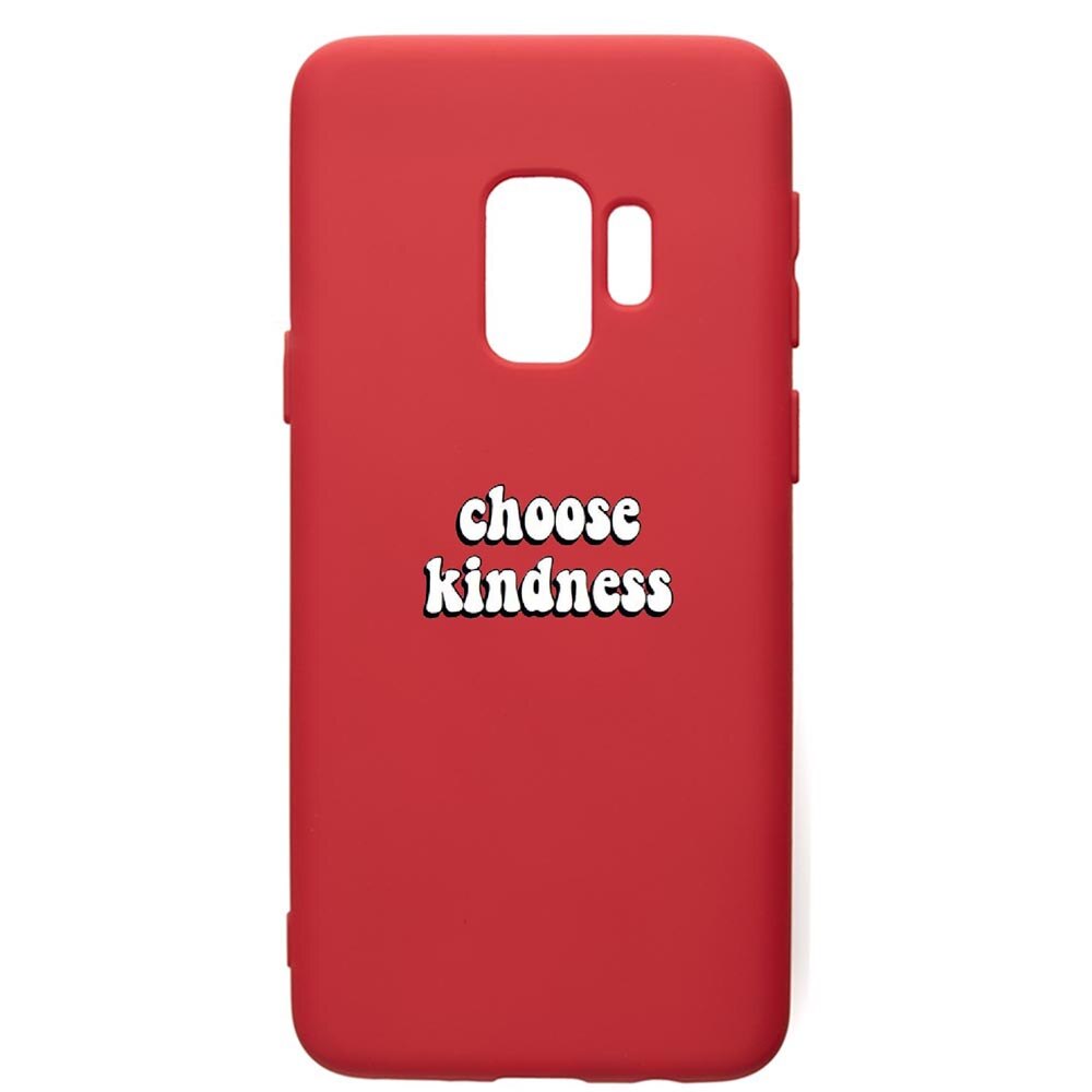 Husa de protectie Samsung Galaxy S9, Kidness, silicon, cu interiorul din material textil, protectie camera, Red, PR478
