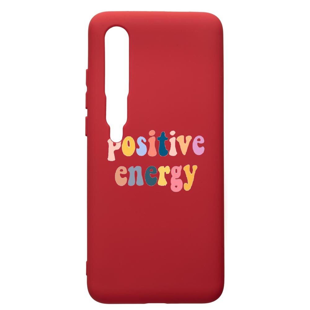 Husa de protectie Xiaomi Mi 10 / Mi 10 Pro, Positive Energy, silicon, cu interiorul din material textil, protectie camera, Red, PR479