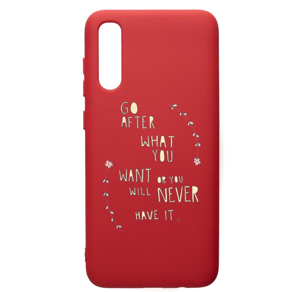 Husa de protectie Samsung Galaxy A70, Be Positive, silicon, cu interiorul din material textil, protectie camera, Red, PR483
