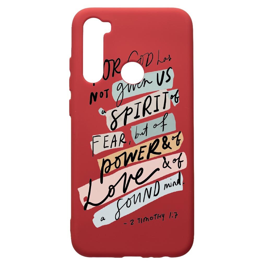 Husa de protectie Xiaomi Redmi Note 8, Bible, silicon, cu interiorul din material textil, protectie camera, Red, PR481