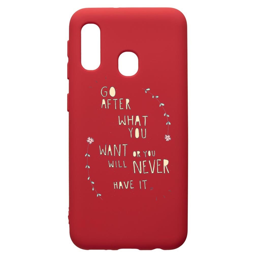 Husa de protectie Samsung Galaxy A40, Be Positive, silicon, cu interiorul din material textil, protectie camera, Red, PR483