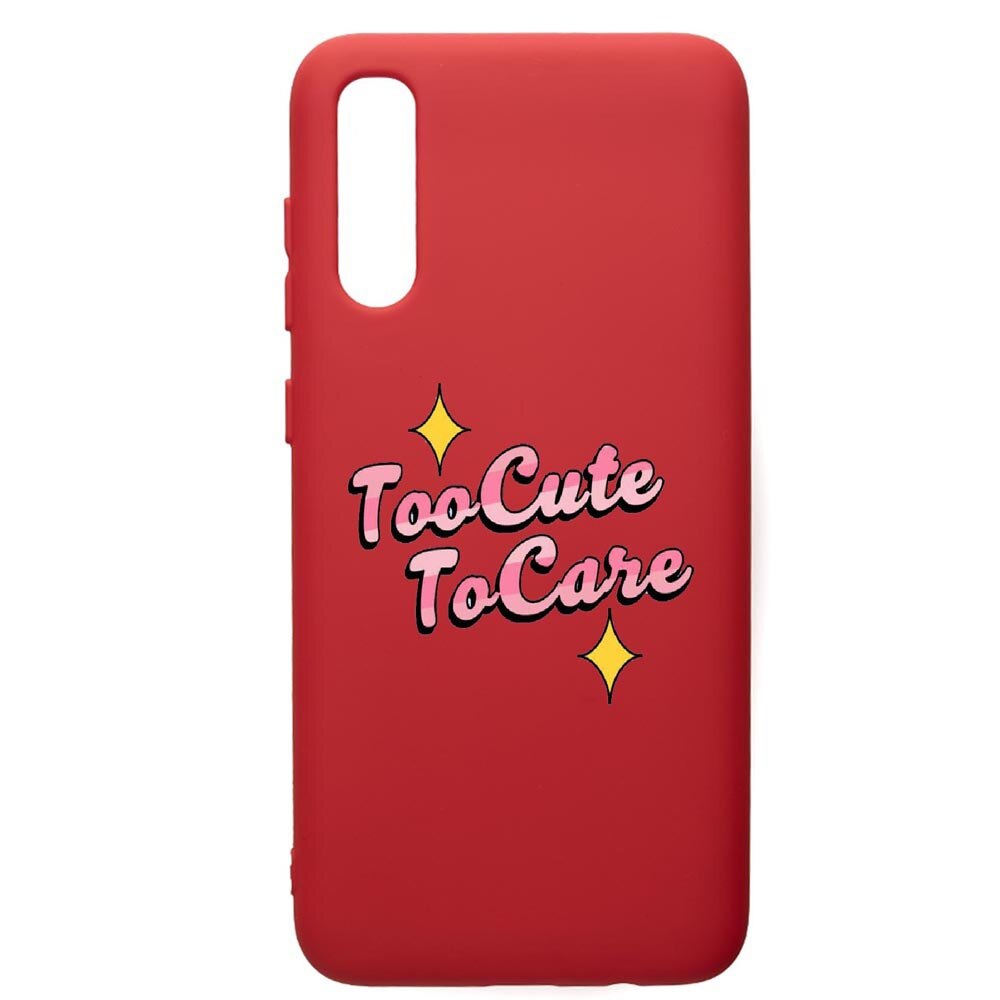 Husa de protectie Samsung Galaxy A70, Too Cute, silicon, cu interiorul din material textil, protectie camera, Red, PR488
