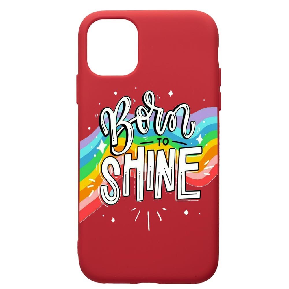 Husa de protectie Samsung Galaxy A51, Born To Shine, silicon, cu interiorul din material textil, protectie camera, Red, PR489