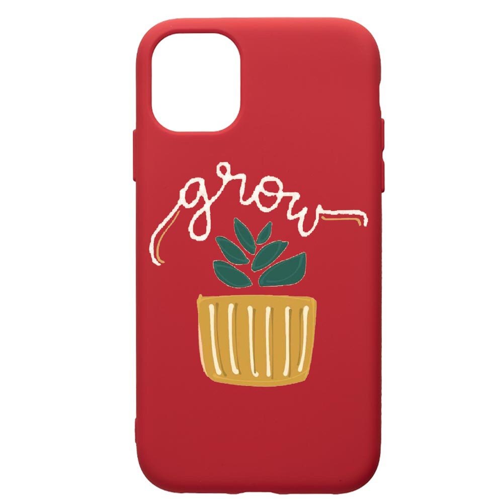 Husa de protectie Samsung Galaxy A51, Grow, silicon, cu interiorul din material textil, protectie camera, Red, PR490