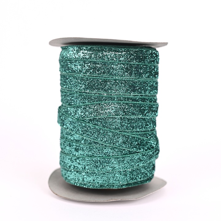 Banda Decorativa din Catifea, Verde, Flamadar