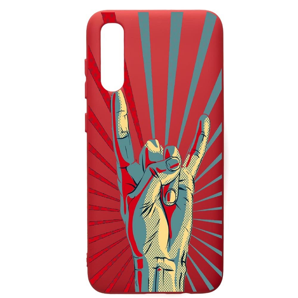 Husa de protectie Samsung Galaxy A70, Rock, silicon, cu interiorul din material textil, protectie camera, Red, PR530
