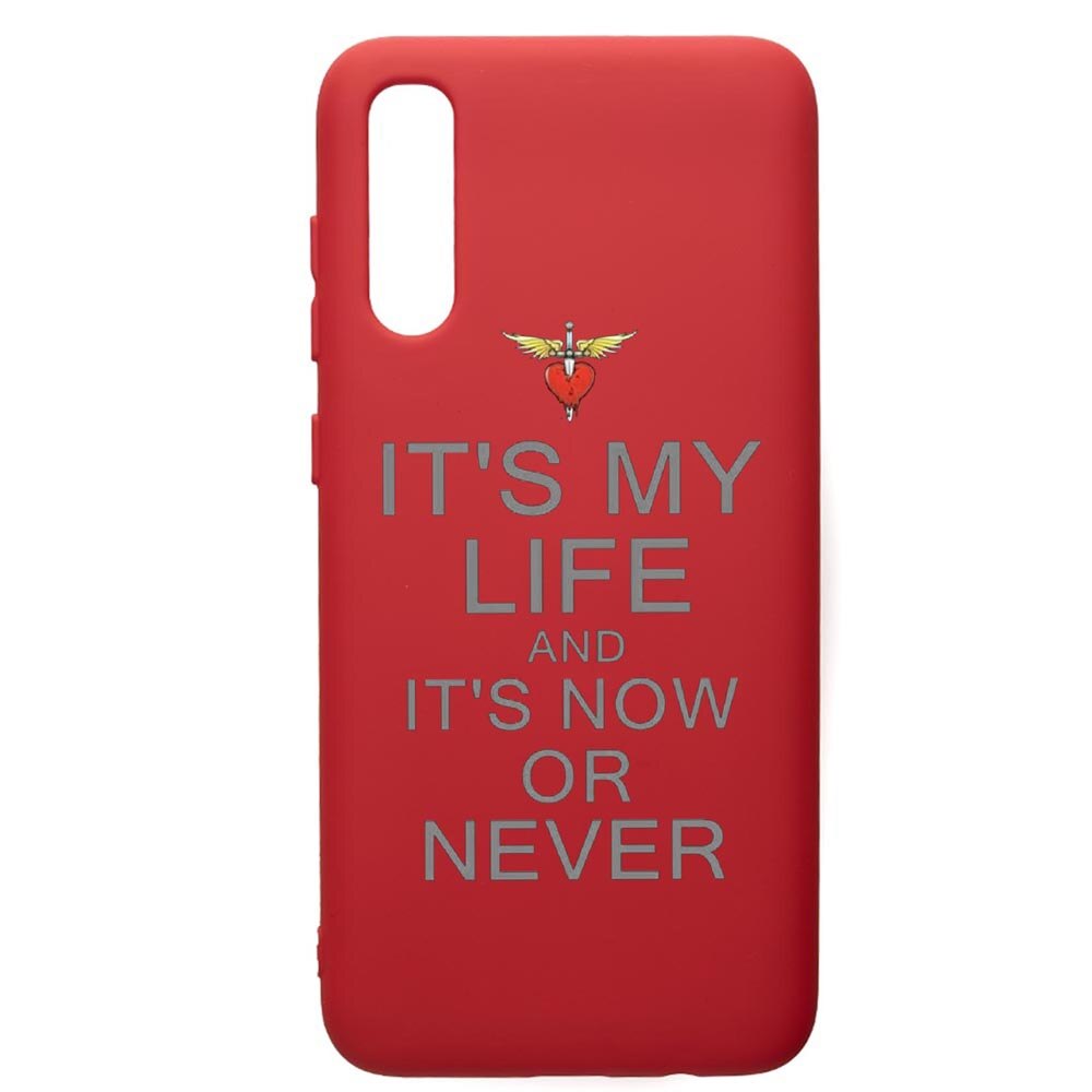 Husa de protectie Samsung Galaxy A70, Its my Life, silicon, cu interiorul din material textil, protectie camera, Red, PR539
