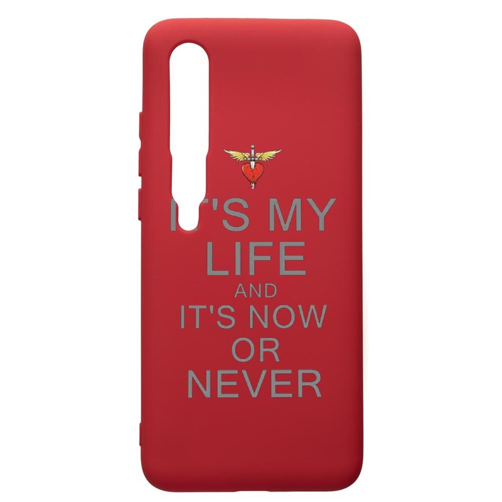 Husa de protectie Xiaomi Mi 10 / Mi 10 Pro, Its my Life, silicon, cu interiorul din material textil, protectie camera, Red, PR539