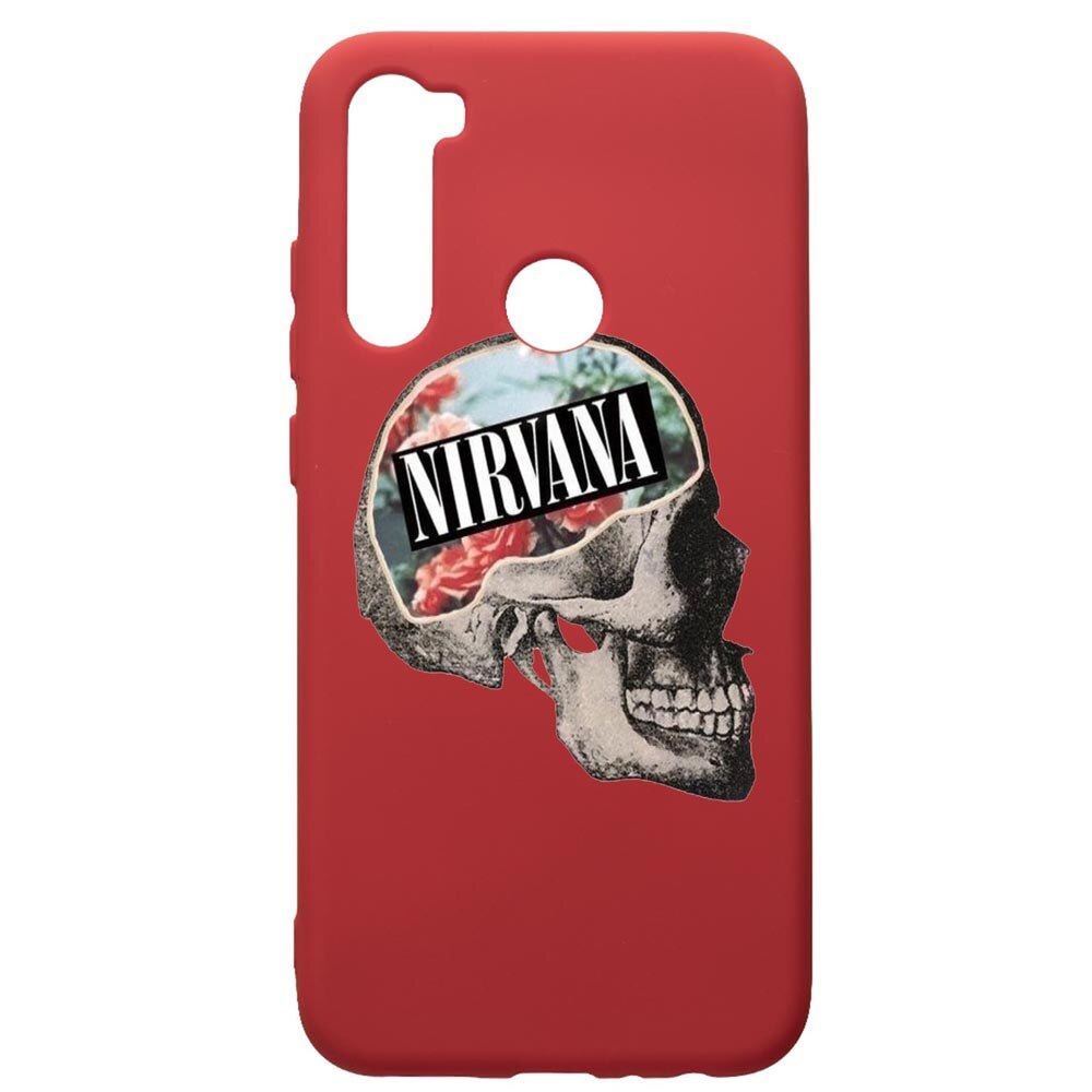 Husa de protectie Xiaomi Redmi Note 8, Nirvana, silicon, cu interiorul din material textil, protectie camera, Red, PR535