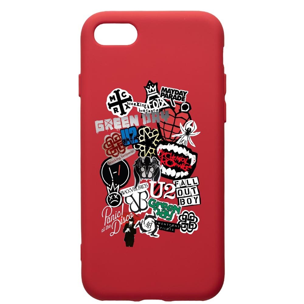 Husa de protectie Apple iPhone SE 2 / iPhone 8 / iPhone 7, Best of Rock, silicon, cu interiorul din material textil, protectie camera, Red, PR551