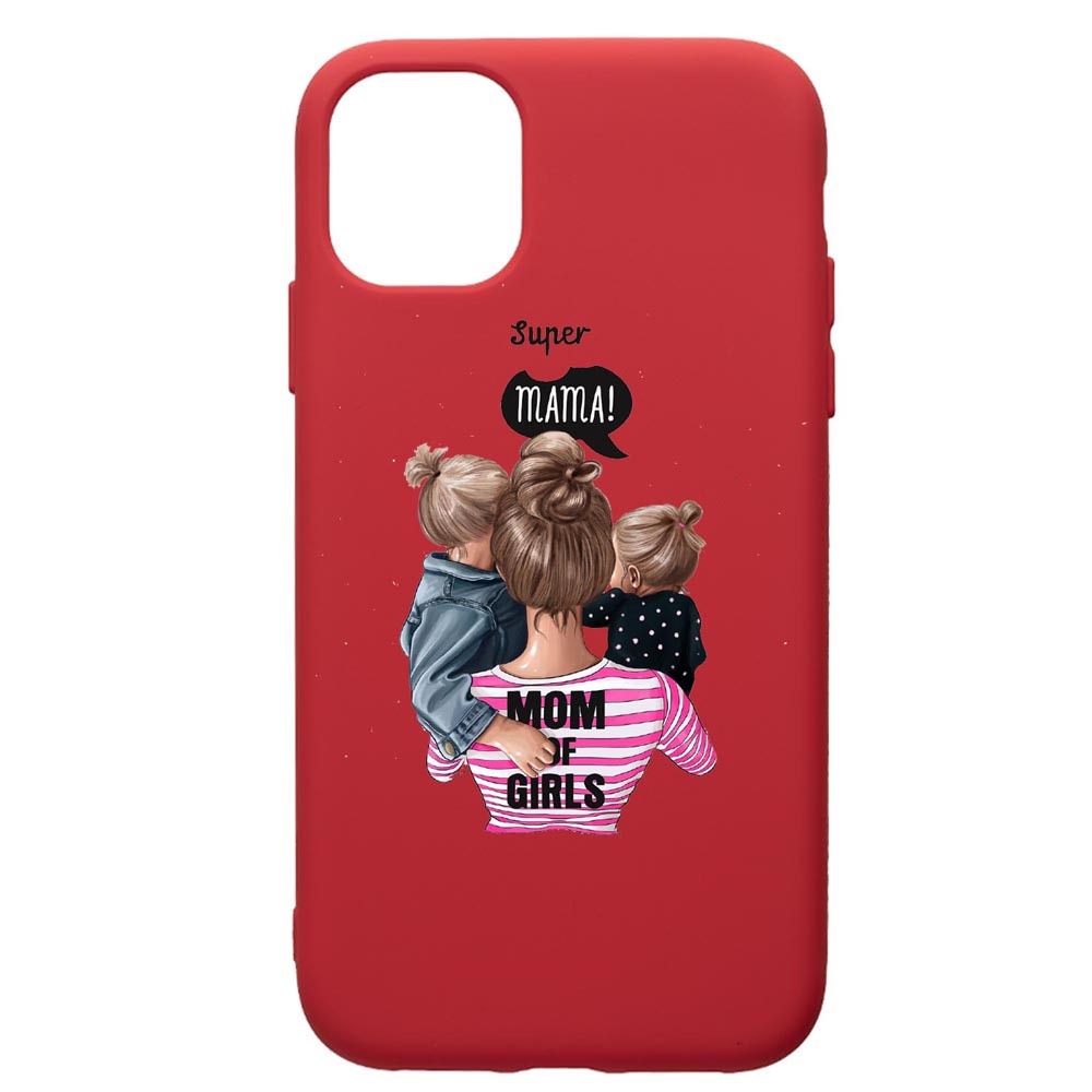 Husa de protectie Samsung Galaxy A51, Super Mama, silicon, cu interiorul din material textil, protectie camera, Red, PR556