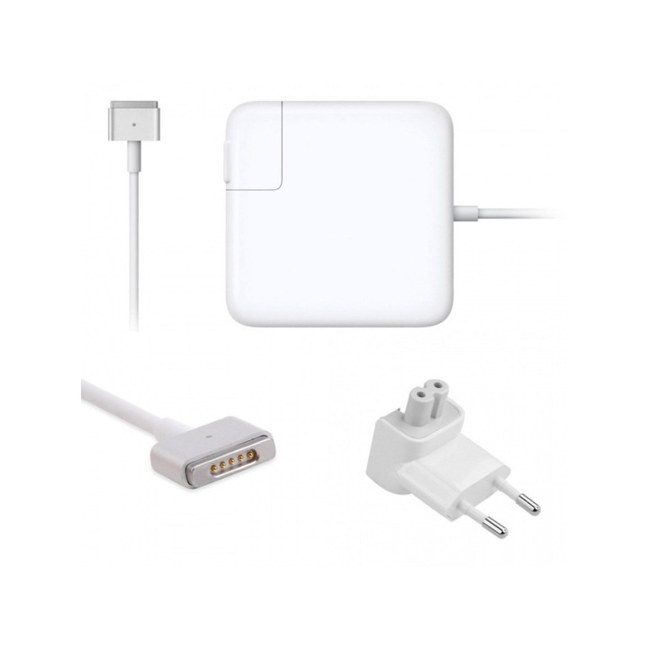 Apple MacBook laptop töltő, Magsafe 2, 85W, A1398 A1424 A1398 A1425, fehér