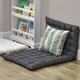 Perna podea Delia DG, en.casa, 120 x 60 cm, poliester/100% PP bumbac, gri inchis
