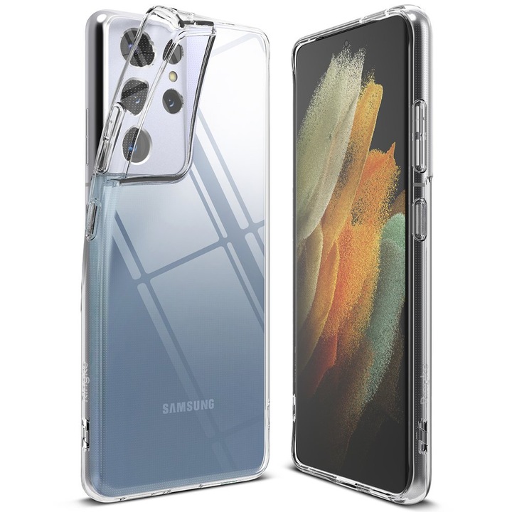 Калъф за телефон Ringke Air Ultra-Thin Cover Gel TPU за Samsung Galaxy S21 Ultra 5G, прозрачен