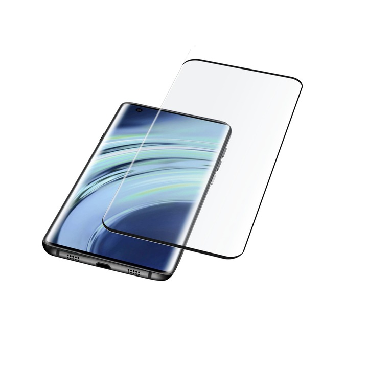 Защитен протектор Cellularline от закалено стъкло за Xiaomi 11/Mi 11 Pro, Черно