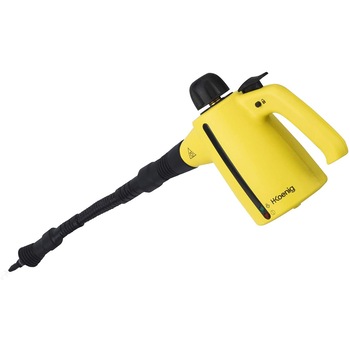 Aparat de curatat cu abur H.Koenig, 2 in 1, multifunctional, 13 accesorii incluse, presiune 3.5 bar, abur 30g/min, rezervor 350ml, galben Aparat de curatat cu abur H.Koenig, 2 in 1, multifunctional, 13 accesorii incluse, presiune 3.5 bar, abur 30g/min, rezervor 350ml, galben