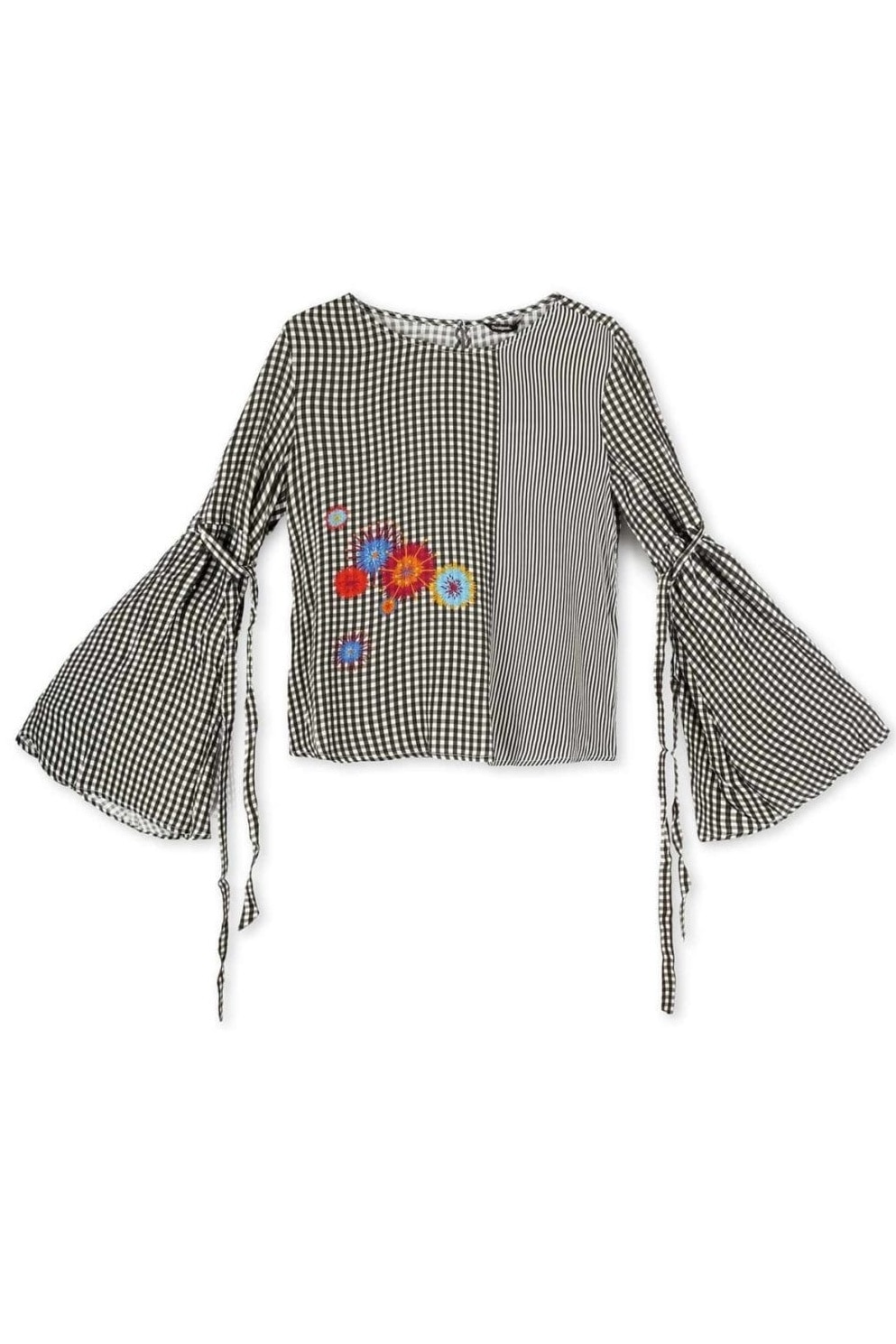 Bluza, Desigual 17WWBWWE, Alb/Negru, 42