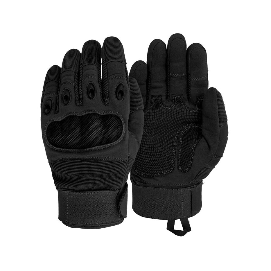 Manusi tactice, Black Snake, Tacti Pro, Piele sintetica/Poliester, Silicon antiderapant, XL, Negru