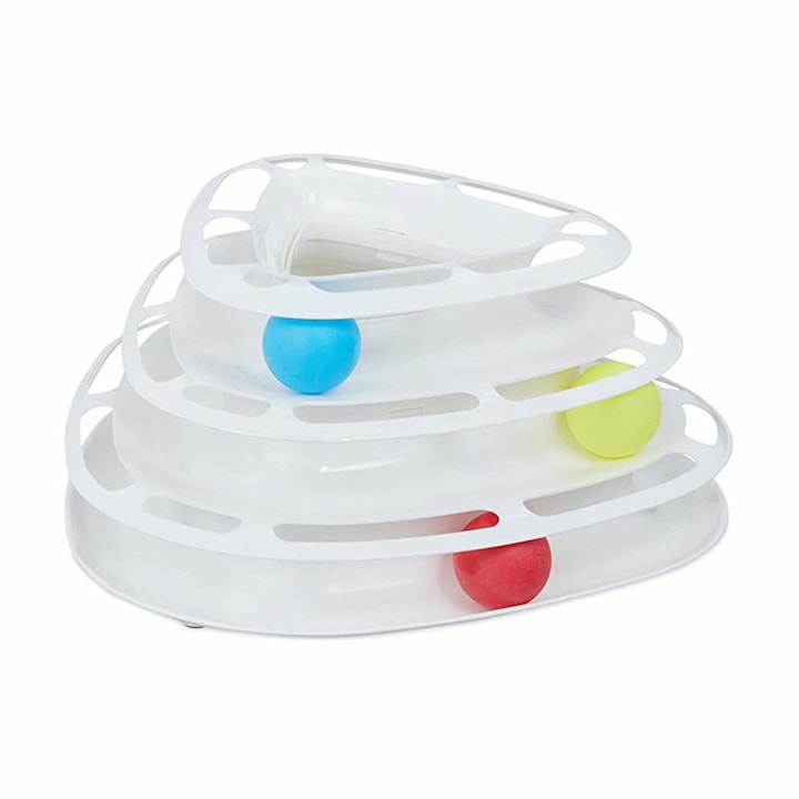 Jucarie interactiva pentru pisici cu minge