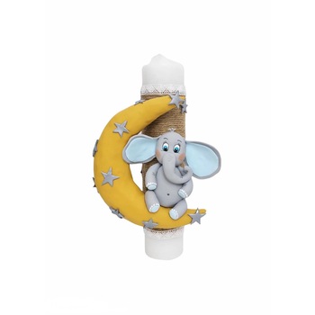 Lumanare botez personalizata, tematica elefant Lumanare botez personalizata, tematica elefant