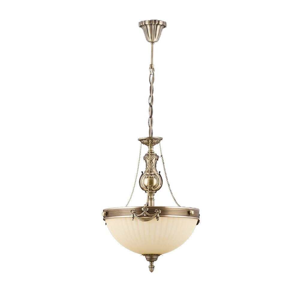 Lustra Kurdela cu pendul, Zaza Design, din alama, culoare alama antica, 95x35 cm