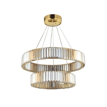 Lustra 1690/60+40 Led cerc cristal cu telecomanda led lumina cald 110x60 cm Lustra 1690/60+40 Led cerc cristal cu telecomanda led lumina cald 110x60 cm