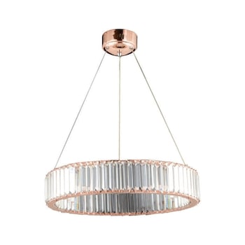 Lustra Led cerc cristal cu telecomanda led lumina cald 50x90 cm Lustra Led cerc cristal cu telecomanda led lumina cald 50x90 cm