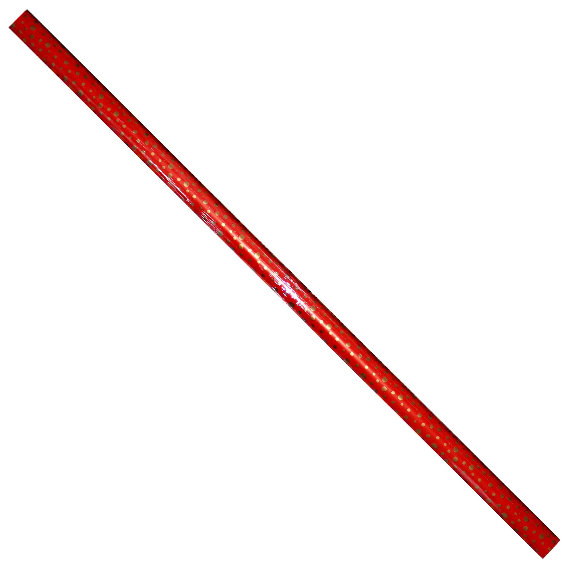 Hartie pentru ambalat cadouri, Trend, 300x100 cm, rosu cu buline aurii