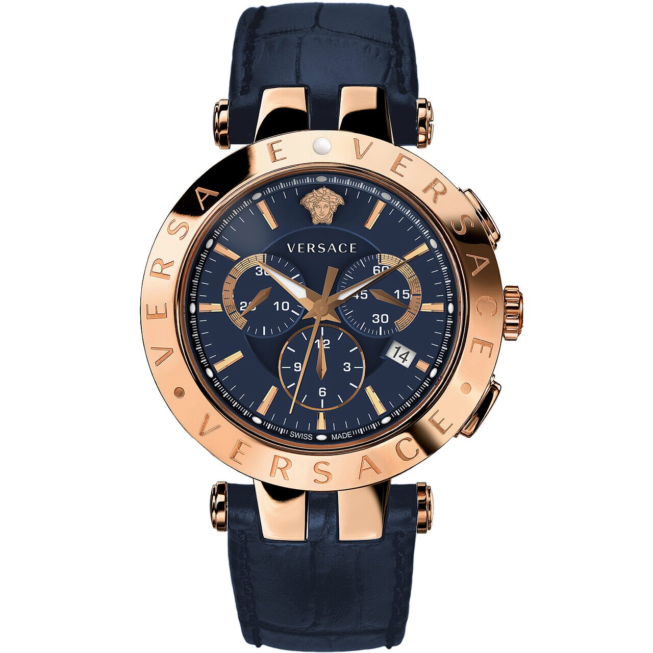 Ceas barbatesc Versace VERQ00120, Quartz, 42mm, 5ATM, Auriu