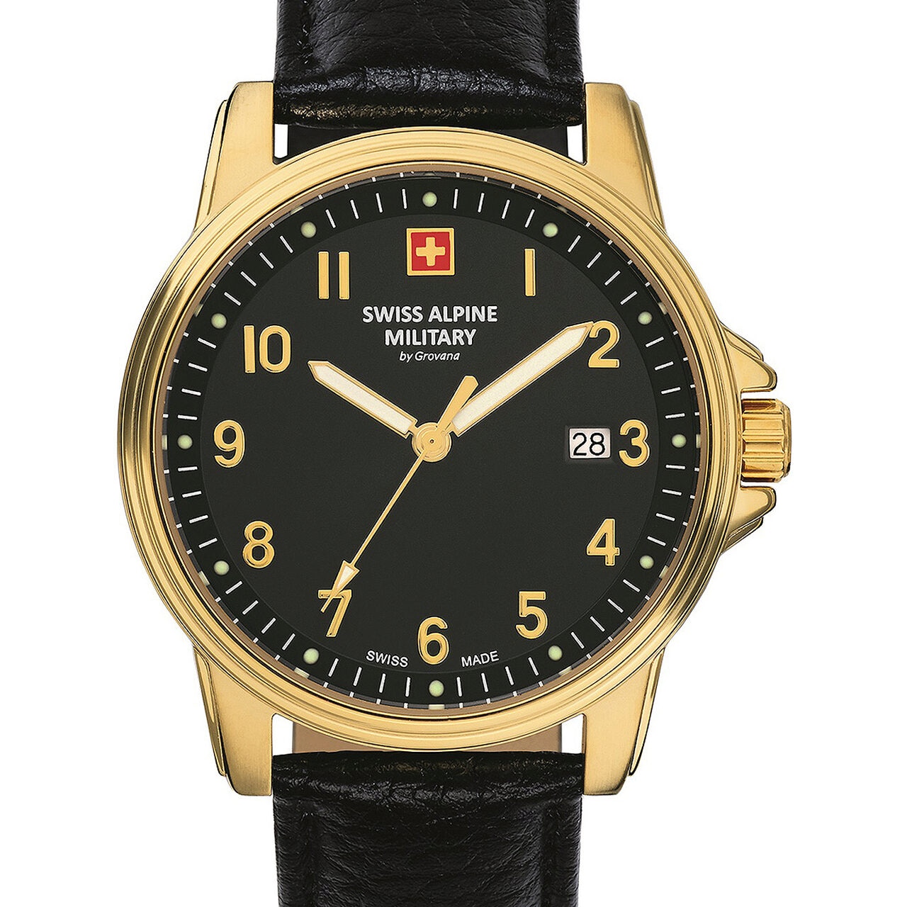 Ceas barbatesc Swiss Military 7011.1517, Quartz, 40mm, 10ATM, Auriu