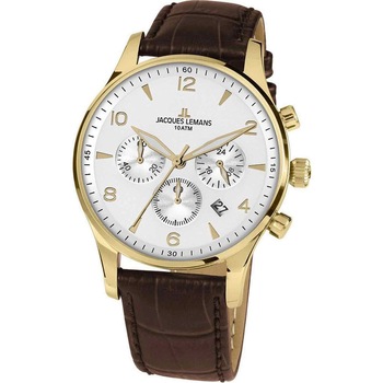 Ceas barbatesc Jacques Lemans 1-1654D, Quartz, 40mm, 10ATM, Auriu Ceas barbatesc Jacques Lemans 1-1654D, Quartz, 40mm, 10ATM, Auriu