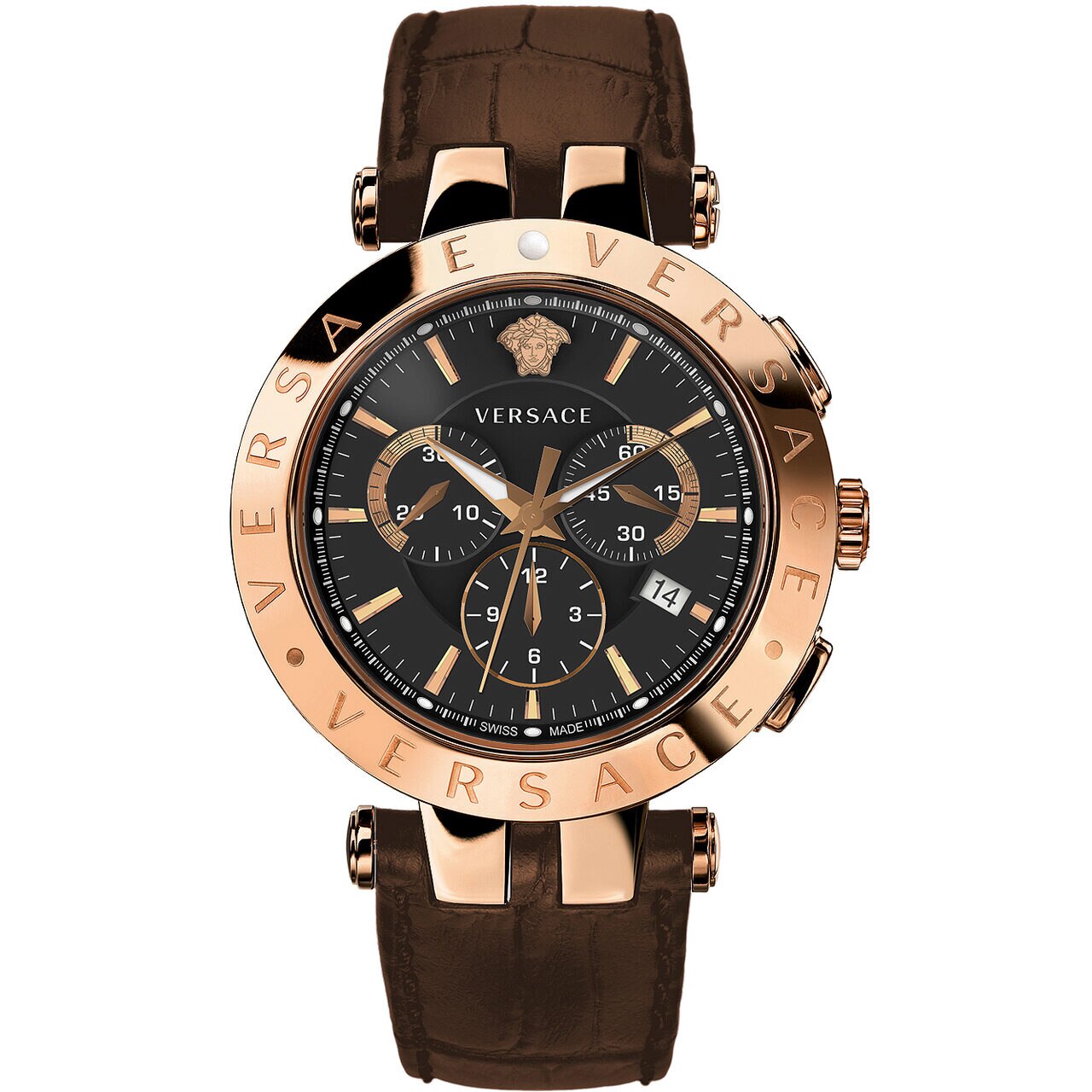 Ceas barbatesc Versace VERQ00320, Quartz, 42mm, 5ATM, Auriu