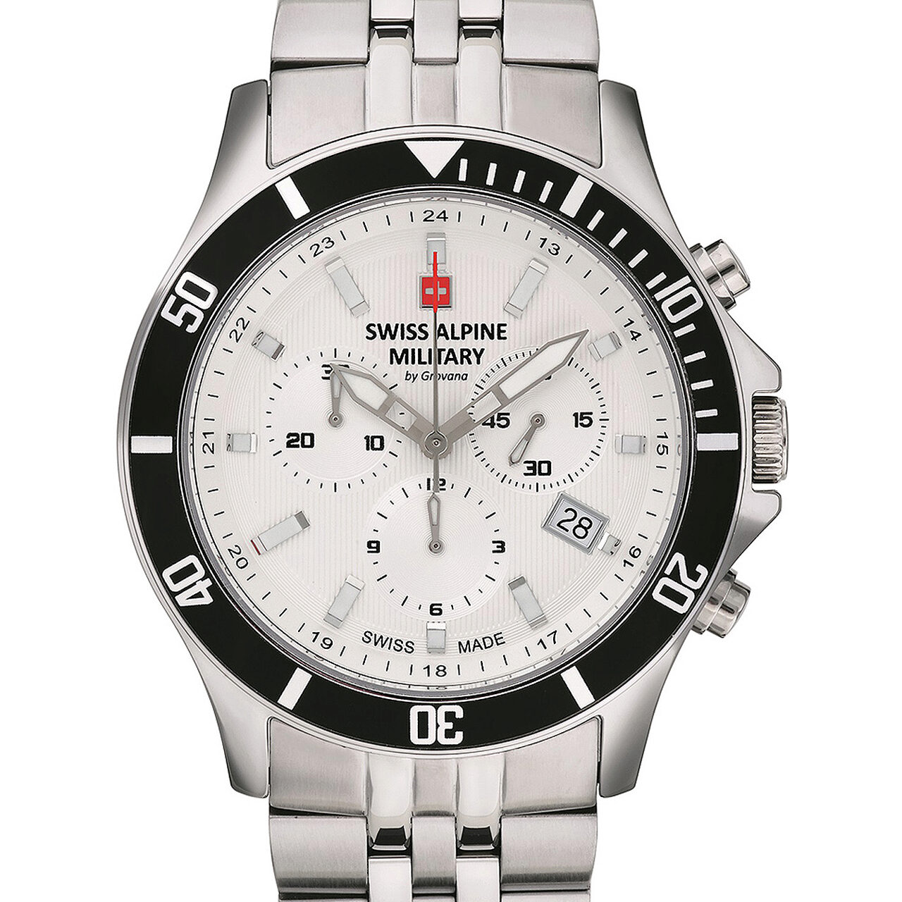 Ceas barbatesc Swiss Military 7022.9132, Quartz, 42mm, 10ATM, Argintiu