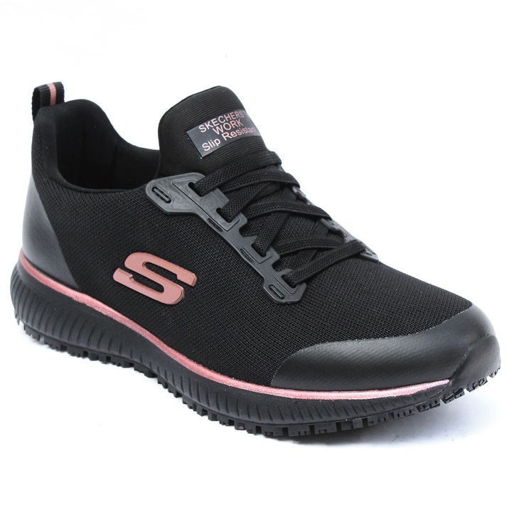 Skechers Skechers Work Squad SR 77222-BKRG női fűzős félcipő- munkacipő 07039