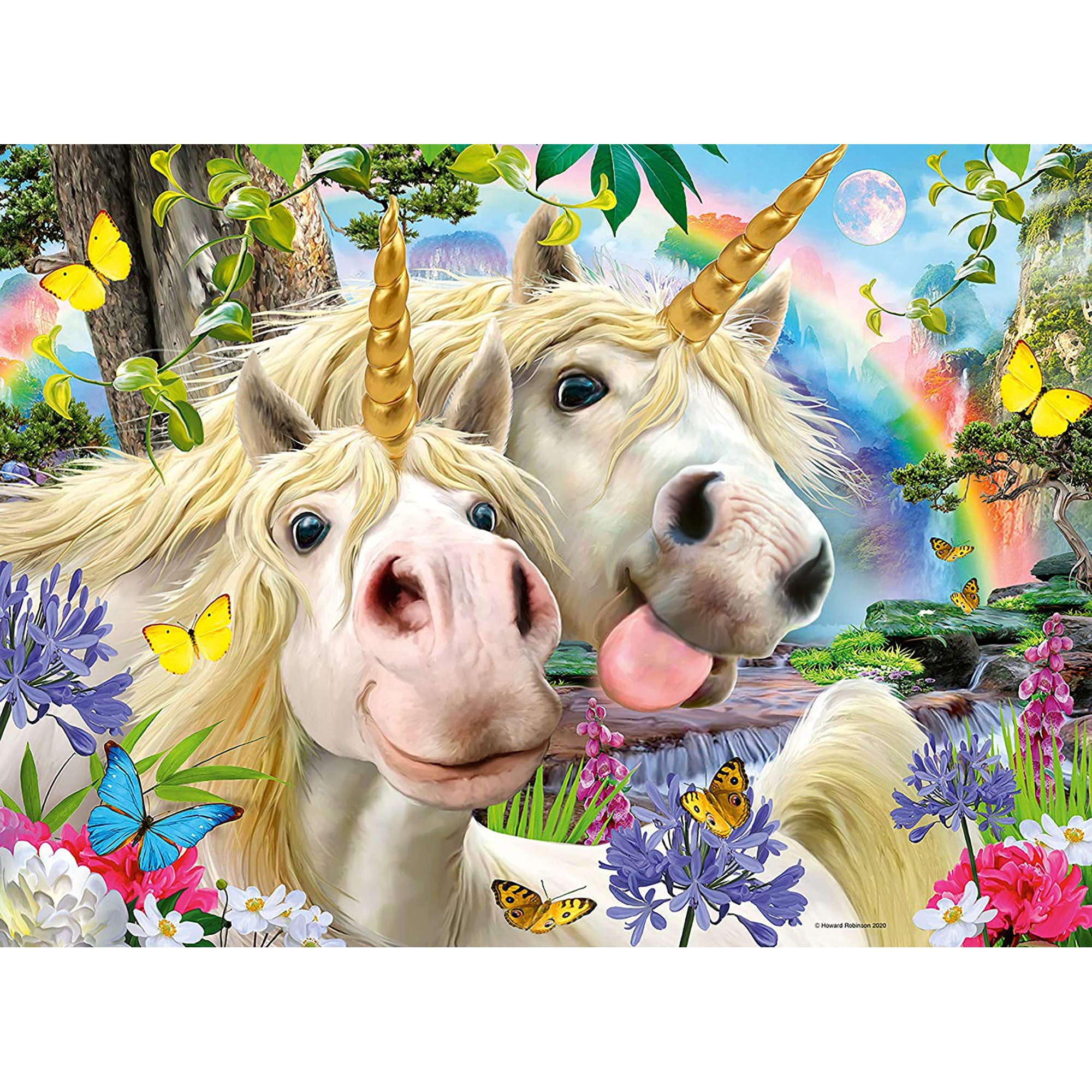 Puzzle Ravensburger XXL - Selfie cu unicorni, 100 piese - eMAG.ro
