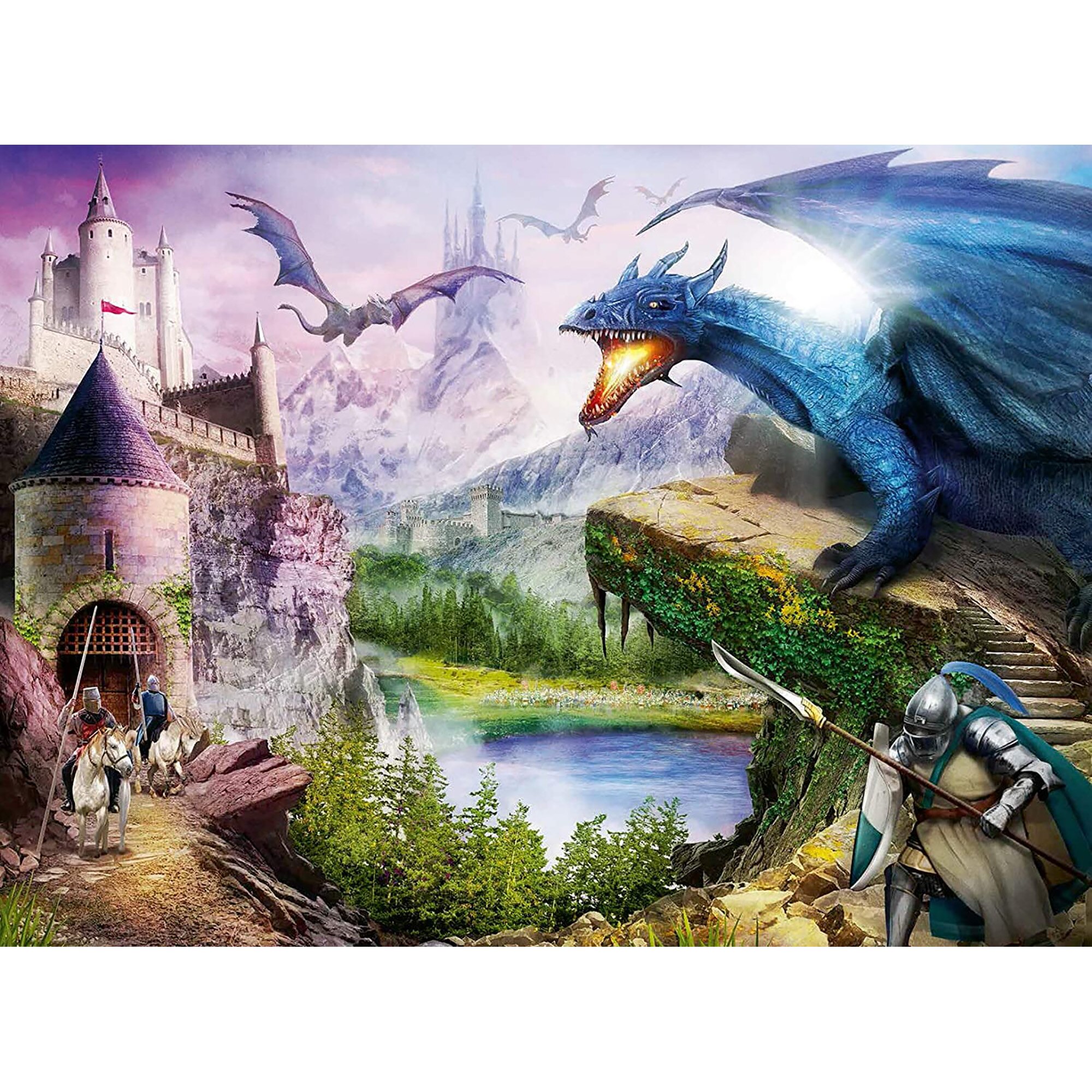 Puzzle Ravensburger XXL - Castel si dragoni, 200 piese - eMAG.ro