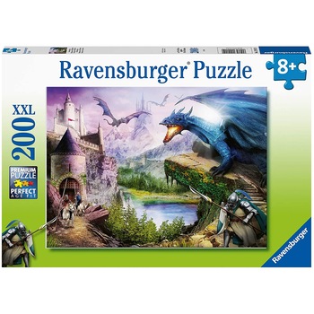 Puzzle Ravensburger XXL - Castel si dragoni, 200 piese Puzzle Ravensburger XXL - Castel si dragoni, 200 piese