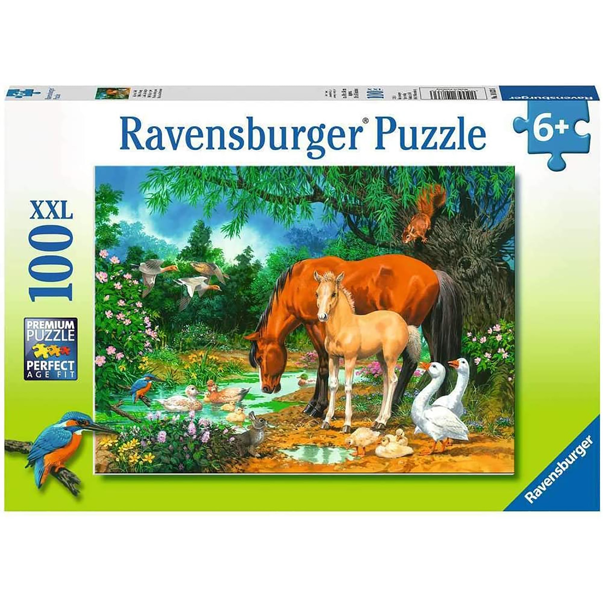 Puzzle animale la iaz, 100 piese