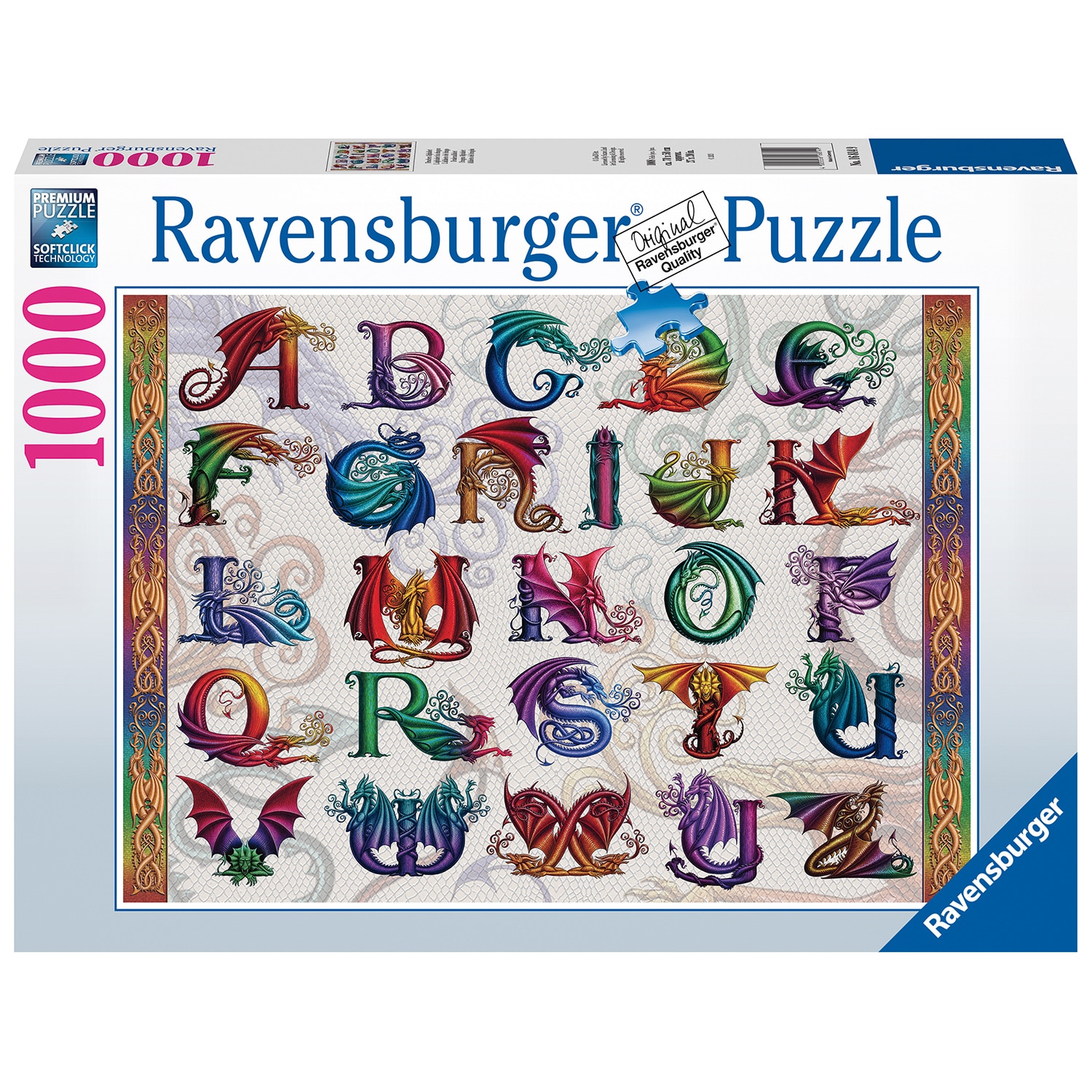 Puzzle Ravensburger - Alfabet Dragon, 1000 piese