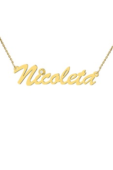 Colier aur galben 14K, Coriolan, nume Nicoleta, diamant 0.01 carate GVS1, 42-45 cm Colier aur galben 14K, Coriolan, nume Nicoleta, diamant 0.01 carate GVS1, 42-45 cm